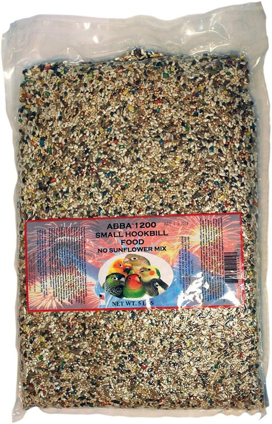 ABBA 1200 Small Hookbill No Sunflower Mix Bird Food 5lbs