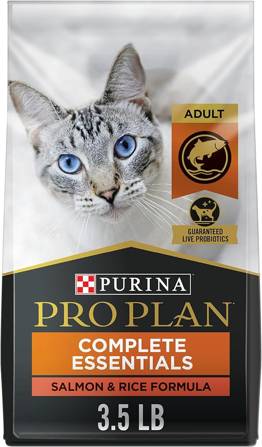 Purina Pro Plan High Protein Cat Food With Probiotics for Cats, Salmon and Rice Formula - 3.5 lb. Bag