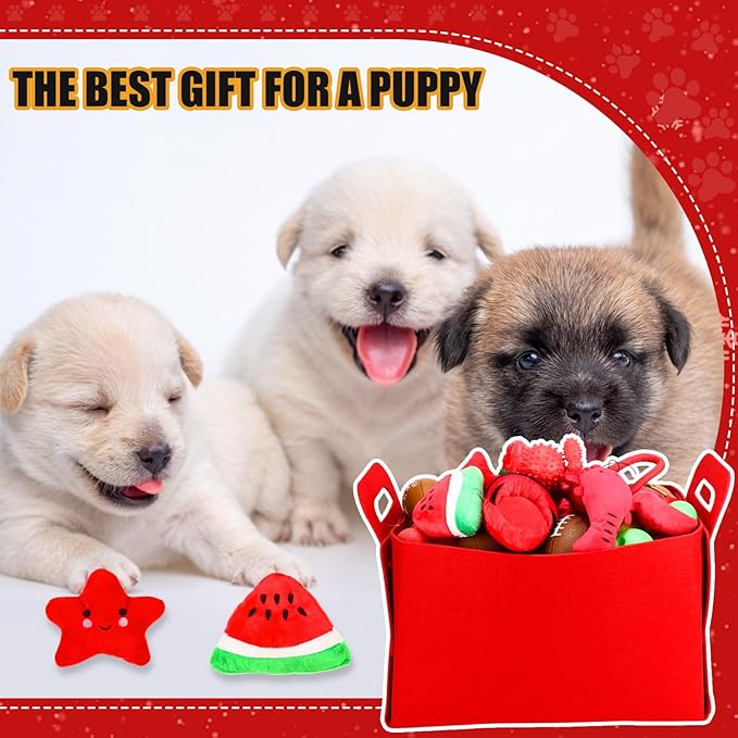 Abbylike 50 Pcs Puppy Supplies Starter Kit for Small Dogs Puppy Essentials Includes Leash, Bowls, Teeth Brushes, Water Bottle, and More Accessories for Dogs Christmas Welcome Gift(Red)