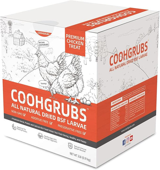 Dried Black Soldier Fly Larvae 2 lb – High Protein Chicken Feed with More Calcium Than Mealworms for Chickens, Birds, Reptiles & Small Pets