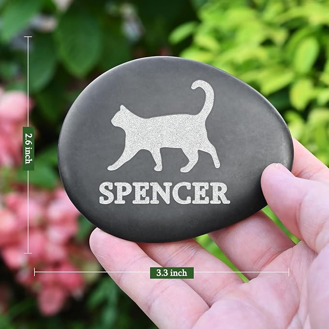 Personalized Cat Memorial Stones, Cat Memorial Gifts for Loss of Cat, Loss of Cat Gift, Cat Sympathy Gifts, Bereavement Gifts for Loss of Cat, in Loving Memory of Cat, Cat Memorial Keepsake