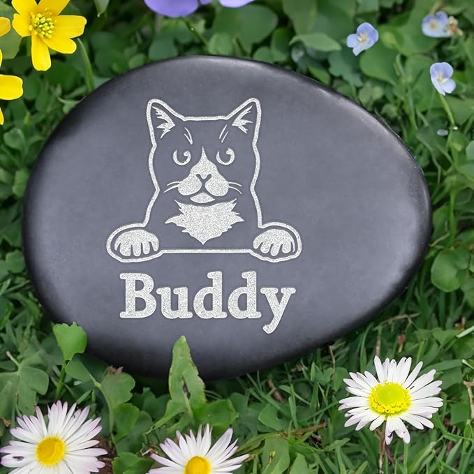 Personalized Cat Memorial Stone, Pet Memorial Stones for Cats, Loss of Cat Sympathy Gift, Pet Memorial Gifts, Cat Condolence Gift, Cat Memorial Gifts for Loss of Cat, Cat Bereavement Gifts