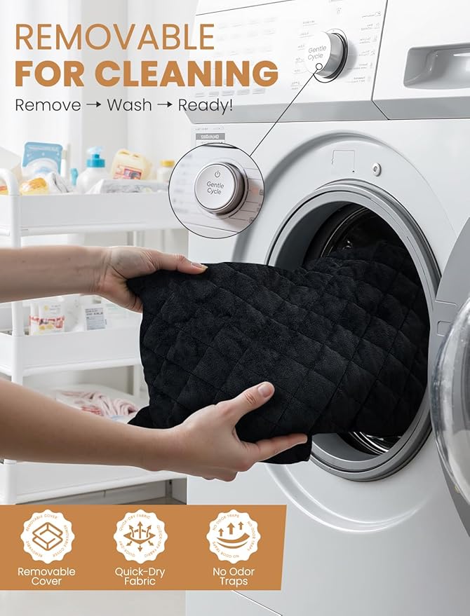 (Up to 35lbs Small/Medium Dog Car Seat Booster Dog Seat for Car Portable with Adjustable Seatbelts Pet Travel Car Bed Seat for SUV, Truck, with Memory Foam Cushion (Black/Grey)