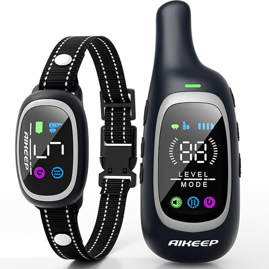 2-in-1 Dog Shock Collar and Bark Collar for Dogs – 3300FT Dog Training Collar with Remote, IP67 Waterproof e Collar with Anti-Bark/Beep/Vibration/Shock Modes for Small Medium Large Dog(8-120Lbs)