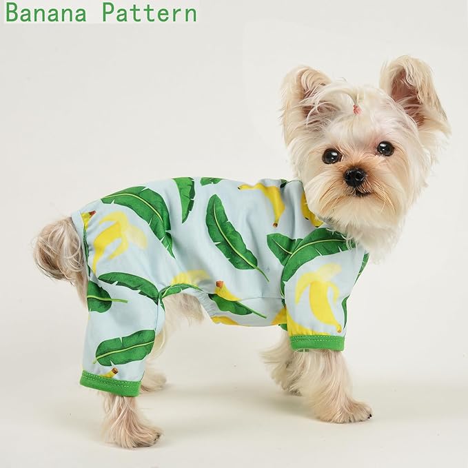 Dog Clothes for Small Dogs Boy Girl, Dog Pajamas Tiny Chihuahua Yorkie Spring Summer Shirt, Cute Puppy Outfit Pjs Jumpsuit Cat Onesie Apparel Pet Clothes