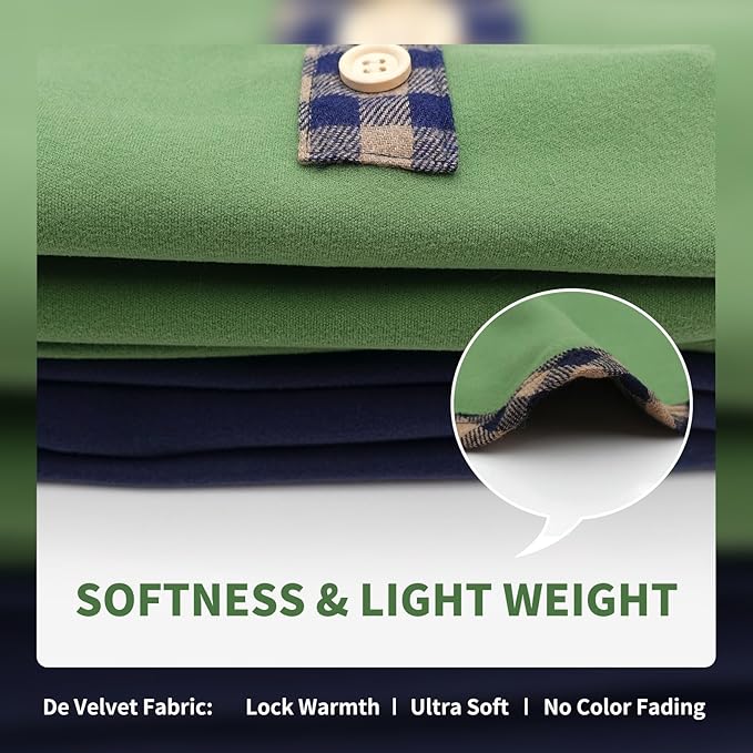 KYEESE 2Pack Dog Shirt Pullover Sweatshirt Stretchy Vest Soft T-Shirt Fleece Coats Lightweight Clothes Sweater for Small Dogs, Navyblue+Green, Large