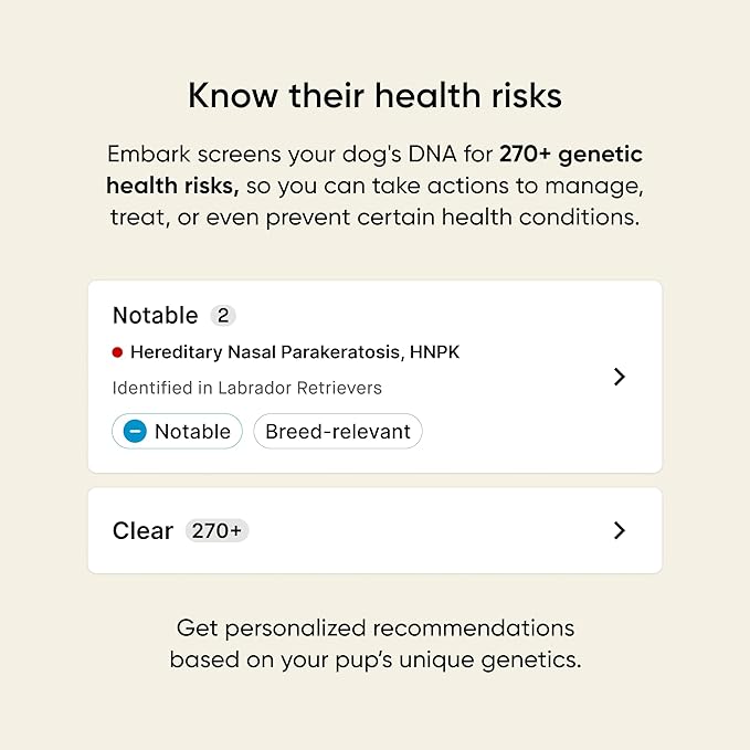 Embark Breed & Health Kit - Dog DNA Test - Discover Breed, Ancestry, Relative Finder, Genetic Health, Traits, Allergy Risk Scores