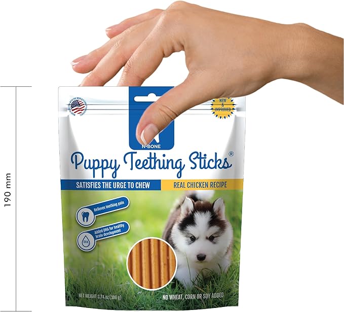 N-Bone Puppy Teething Treats,Chicken, 3.74 oz (111150) (Pack of 2)