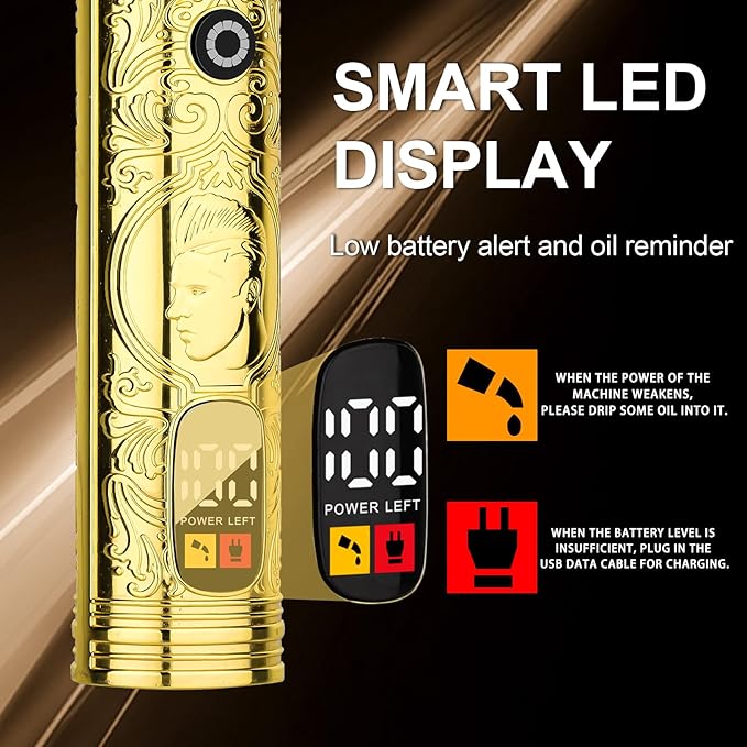 Beard Trimmer for Men, Portable 6 in 1 Hair Clippers,Waterproof Cordless Hair Clipper,Mens Grooming Kit for Mustache Facial Hair, Rechargeable Beard Trimmer Kit, Gifts for Men(Gold)