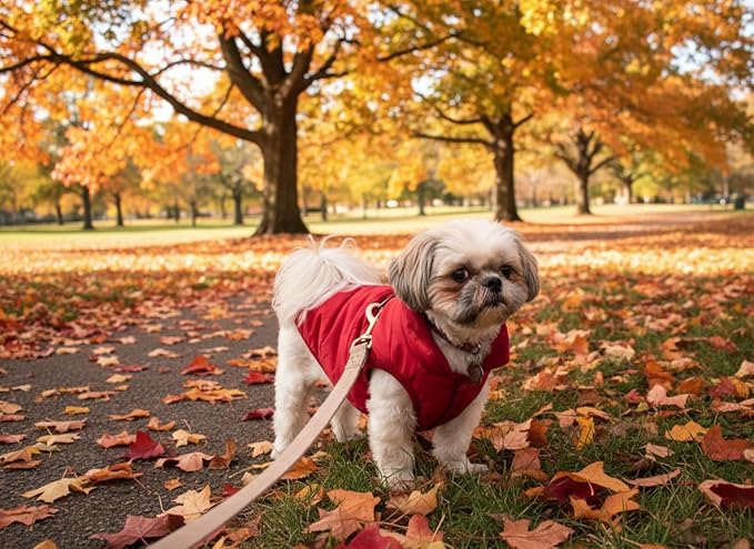 ASENKU Dog Winter Coat - Waterproof Windproof Dog Jacket, Warm Snowproof Doggie Puffer Vest for Cold Weather, Lightweight Snow Coats for Small Medium Large Dogs(M, Red)