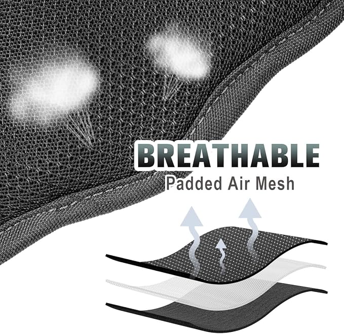 BARKBAY No Pull Dog Harness Large Reflective Dog Harness with Front Clip and Easy Control Handle for Walking Training Running with ID tag Pocket(Black,L)