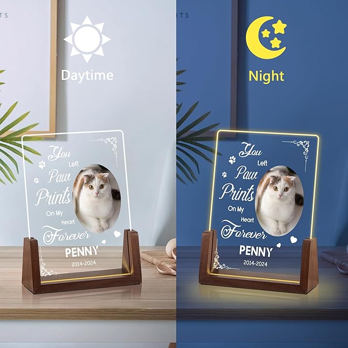 Personalized Dog Memorial Gifts for Loss of Dog, Pet Memorial Gifts for Dogs, Customized Pet Memorial Night Light, Pet Loss Sympathy Gift, Christmas Birthday Gifts, Dog Bereavement Gifts