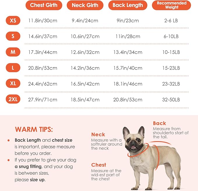 KOESON XS Dog Sweater Girl and Boy, Warm Extra Small Dog Sweater, Thick Halloween Dog Sweaters, Turtleneck Sweaters for Chihuahua, Yorkie, Puppy Winter and Fall Knitwear with Sleeves, Orange, XSmall