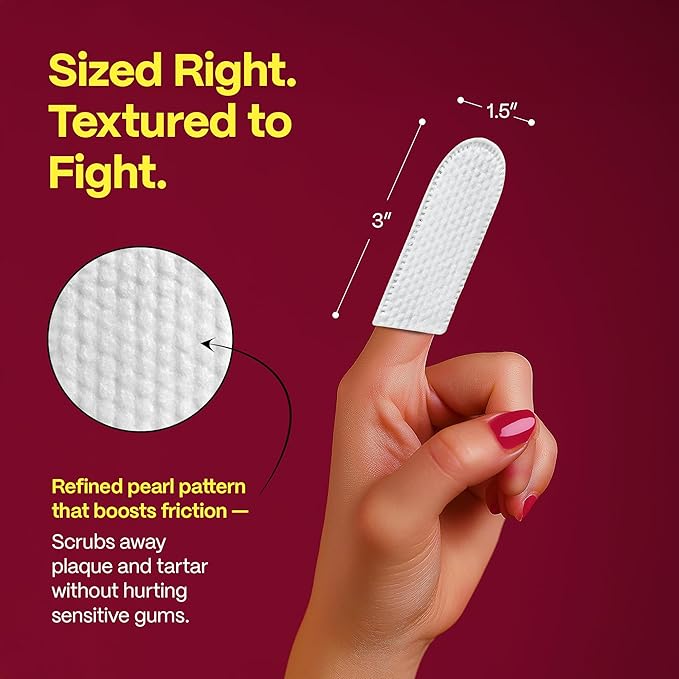 DOCO Dog Teeth Cleaning Wipes - Dog Tooth Brushing Kit, Remove Plaque & Tartar, Dental Freshen Breath, Easy Pet Tooth Cleaning Kit for Oral Care, Ideal for Cat Owners - Chicken Flavor, 100 ct.