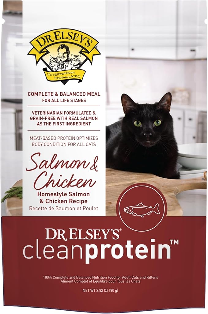 Dr. Elsey's cleanprotein Salmon & Chicken Homestyle Recipe All-Meat Pouch (Pack of 12)