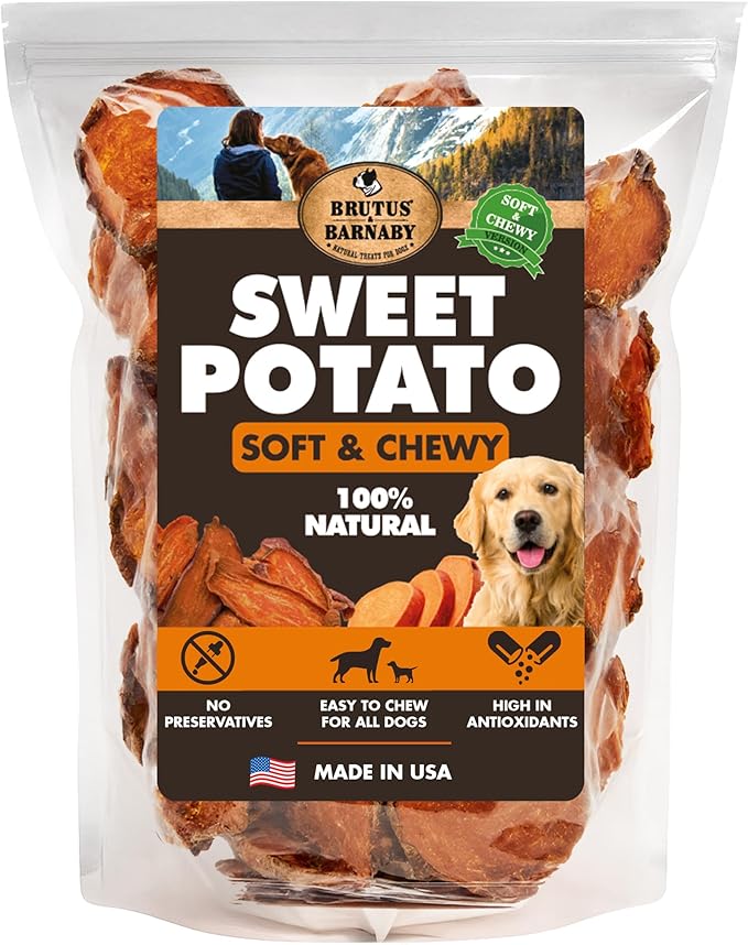 Sweet Potato Slices For Dogs - Soft & Chewy - Single Ingredient Dog Treats, Healthy 100% Natural Sweet Potato Dog Treats With No Added Preservatives - Softer & Great For Puppies Or Senior Dogs (5lb)