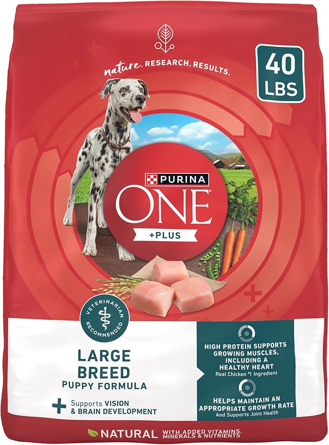 Purina ONE Plus Large Breed Puppy Food Dry Formula - 40 lb. Bag