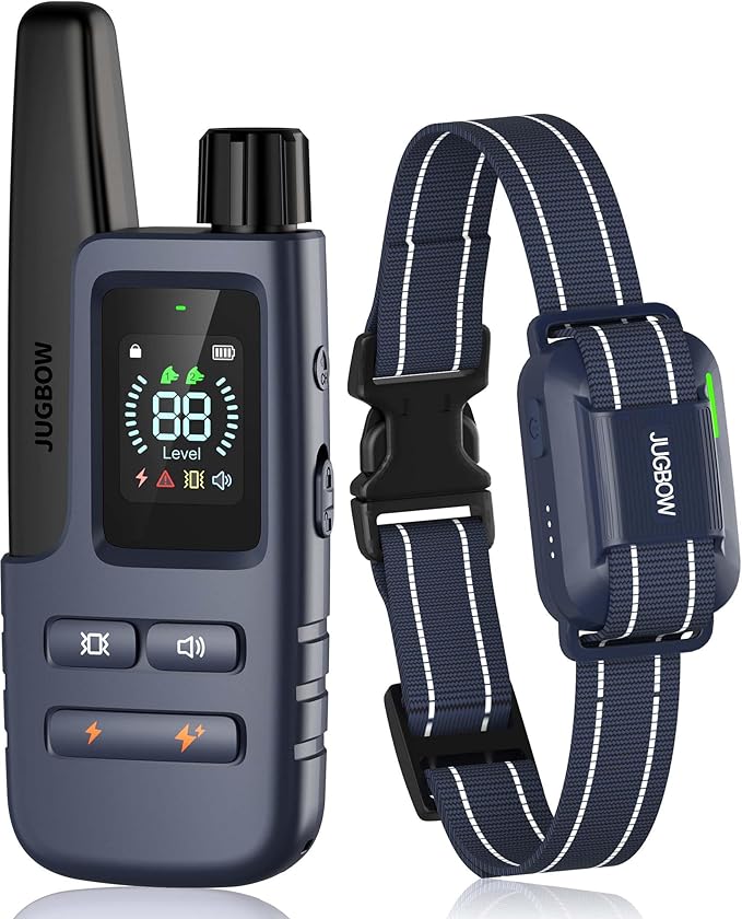 Jugbow Dog Shock Collar - 4200FT Dog Training Collar with Remote for 5-120lbs Small Medium Large Dogs, IPX8 Waterproof E Collar with 4 Training Modes, Security Lock, Rechargeable Shock Collar