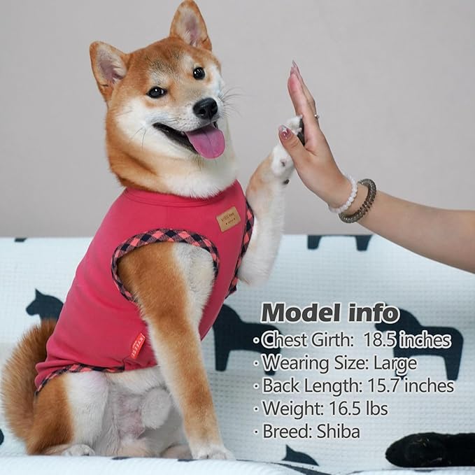 KYEESE 2Pack Dog Shirt Pullover Pet Clothes Sleeveless Fleece Puppy Coats Canine Sweatshirt Soft Tee Vest Lightweight Sweater for Small Dogs, Grey+Pink, X-Large