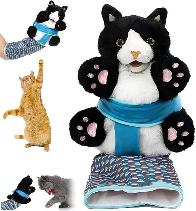Cat Toys, Cat Wrestling Glove, Cat Wrestling Puppet, Hand Puppets with Tough Padding for Safe and Fun Interactive Toys