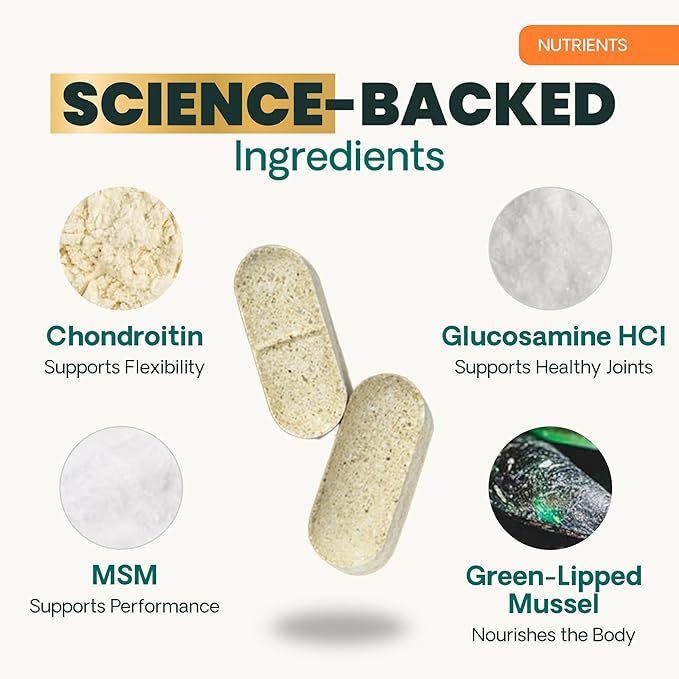 VetriScience Extra Strength Healthy Hip & Joint Chewable Tablets, GlycoFlex Glucosamine and Green-Lipped Mussel Joint Support Supplement for Dogs, Soothe Joint Discomfort, Chicken, 120 Count