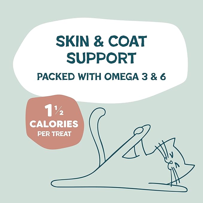 Shameless Pets Crunchy Cat Treats - Kitty Treats for Cats with Skin & Coat Support, Natural Ingredients Kitten Treats with Real Salmon, Healthy Flavored Feline Snacks - Yam Good Salmon, 1-Pk