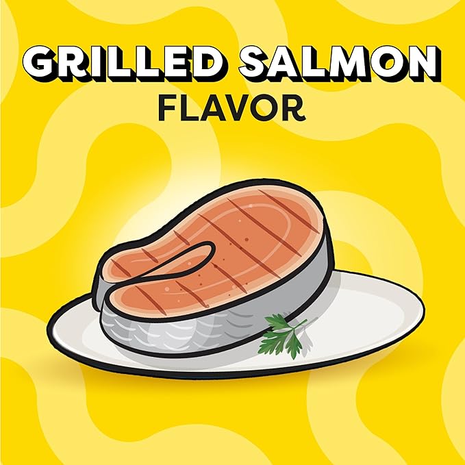 Temptations Tender Fills Crunchy and Soft Adult Cat Treats, Grilled Salmon Flavor, 2.1 oz. Pouch (Pack of 12)