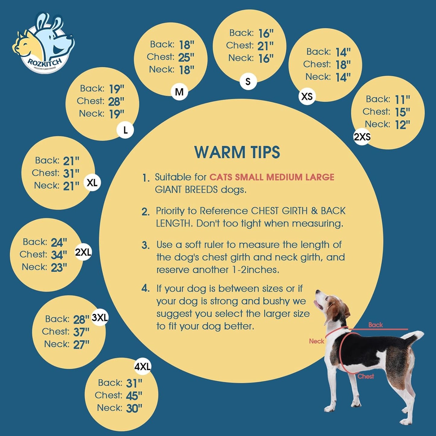 ROZKITCH Dog Winter Coat Soft Fleece Pullover Pajamas, Pet Windproof Warm Cold Weather Jacket Vest with Reflective Zipper, Jumpsuit Apparel Outfit Clothes for Small Dog Dinosaur 2XS