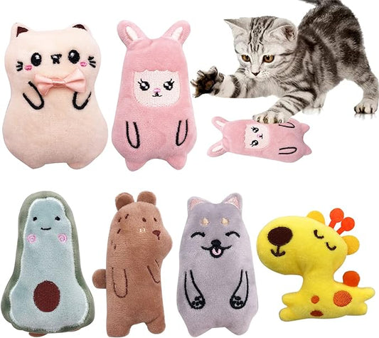 Cat Toys for Indoor Cats Kittens Interactive Pillow Catnip Toys with Bell Bite Toy 6 Pcs
