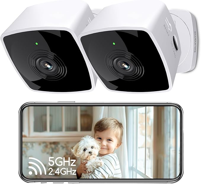 blurams Cameras for Home Security 5G&2.4G, 2K Security Camera Indoor, Pet Camera with Phone App, Indoor Camera w/AI Motion Detection, 2-Way Audio, Compatible with Alexa&Google Home Assistant