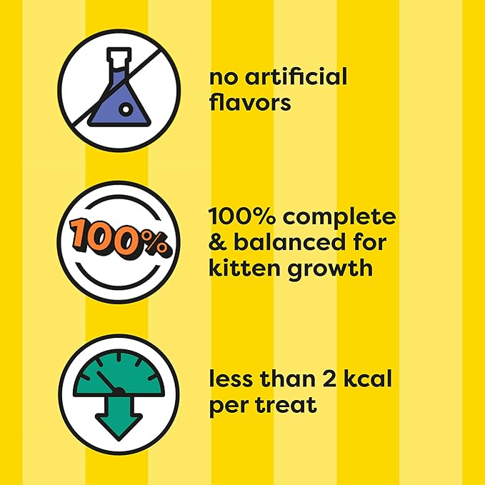 Temptations Kitten Crunchy and Soft Cat Treats Chicken and Dairy Flavor, 3 oz. Pouch, (Pack of 12)