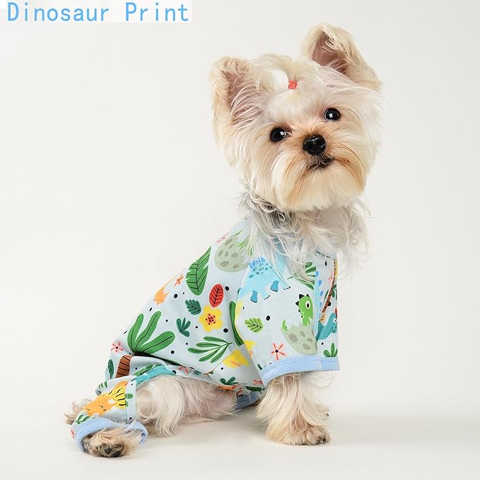 Dog Pajamas for Small Dogs Boy Girl, Dog Clothes Tiny Chihuahua Yorkie Spring Summer Shirt, Cute Puppy Outfit Pjs Jumpsuit Cat Onesie Apparel Pet Clothes