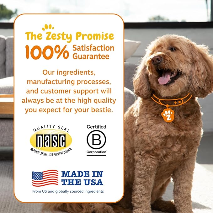 Zesty Paws Probiotics for Dogs - Digestive Enzymes for Gut Flora, Digestive Health, Diarrhea & Bowel Support - Clinically Studied DE111 - Dog Supplement Soft Chew for Pet Immune System - Pumpkin