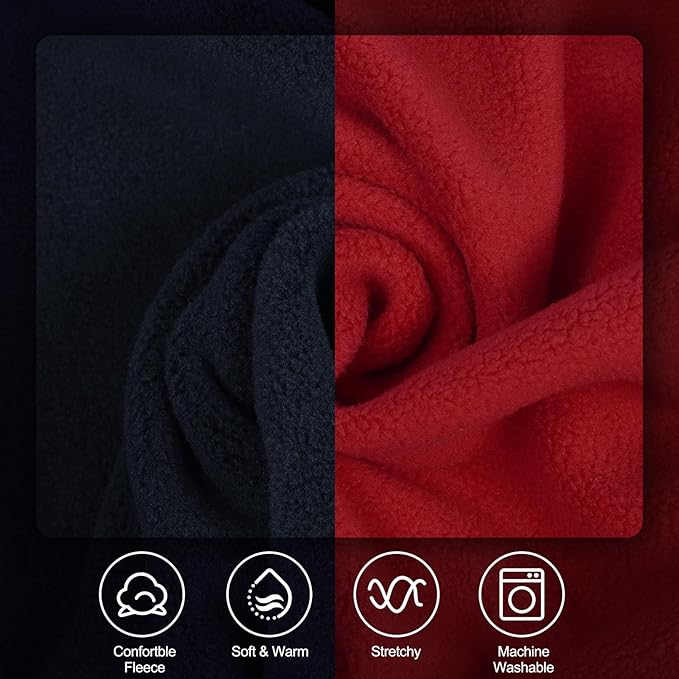 IECOii 2 Pack Dog Sweater Boy Girl - Soft, Dachshund Stretchy Fleece Sweaters with Leash Hole for Fall & Winter, Medium Dogs Coats Ideal for Home, Trips, and Walks (Size L, Blue & Red)