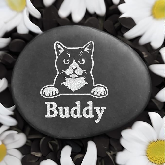Personalized Cat Memorial Stone, Pet Memorial Stones for Cats, Loss of Cat Sympathy Gift, Pet Memorial Gifts, Cat Condolence Gift, Cat Memorial Gifts for Loss of Cat, Cat Bereavement Gifts