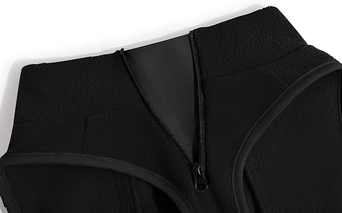 Haloumoning Dogs Fleece Coats Pet Jackets for Small and Medium Dogs Puppy Mock Neck Zipper Fall Winter Jacket