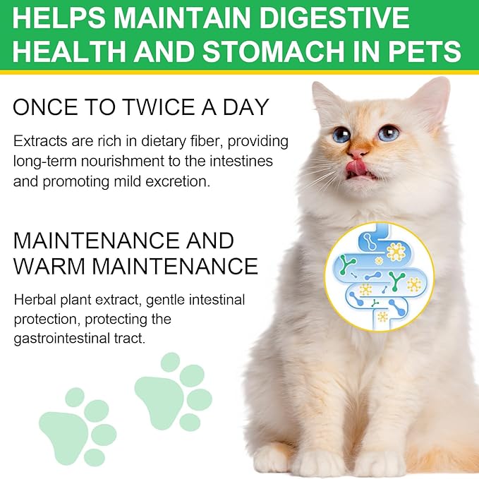 Cat Laxative, Cat Constipation Relief, Constipation Relief for Cats, Cat Laxative Constipation Relief, 100% Pure Natural Cat Constipation Treat with 6 Probiotics Cat Stool Softener