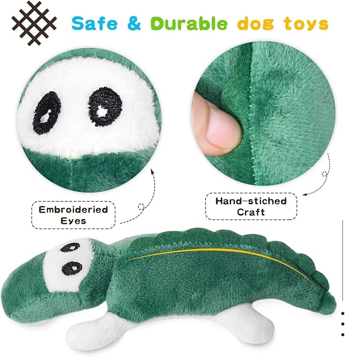 LEGEND SANDY Squeaky Dog Toys for Puppy Small Medium Dogs, Stuffed Samll Dog Toys Bulk with Plush Pet Doggie Toy Set, Cute Safe Pet Chew 12 Pack for Puppies Teething