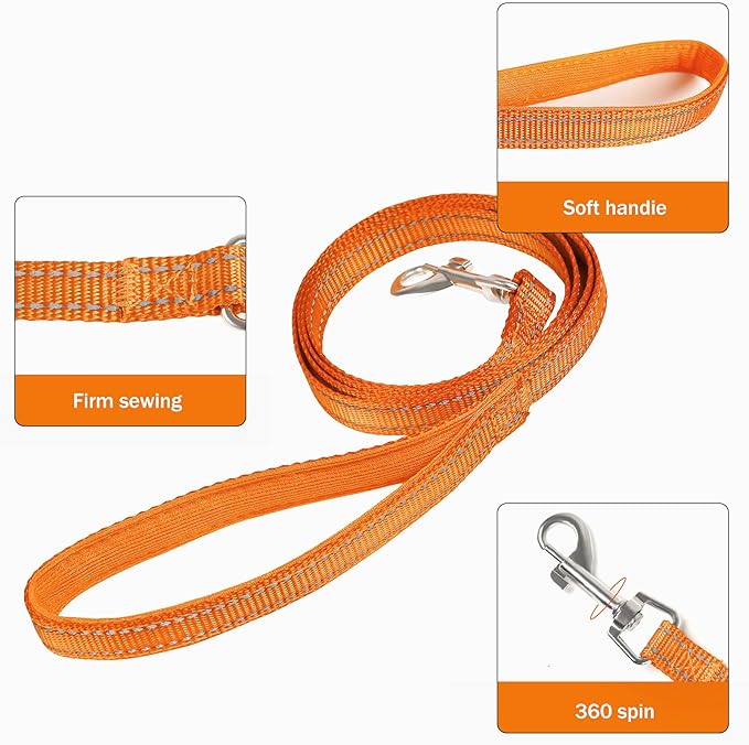 YIMEIS Dog Harness and Leash Set, No Pull Soft Mesh Pet Harness, Reflective Adjustable Puppy Vest for Small Medium Large Dogs, Cats (Orange01, Small (Pack of 1)