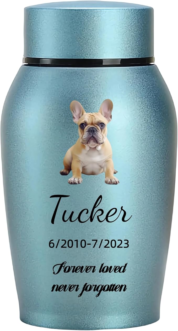 Custom Dog and Cat Urns for Ashes，Personalized Memorials Pet Urn for Ashes ，Custom Pet Name and Photo for Cremation Urns (Cut to Your Pet's Outline)