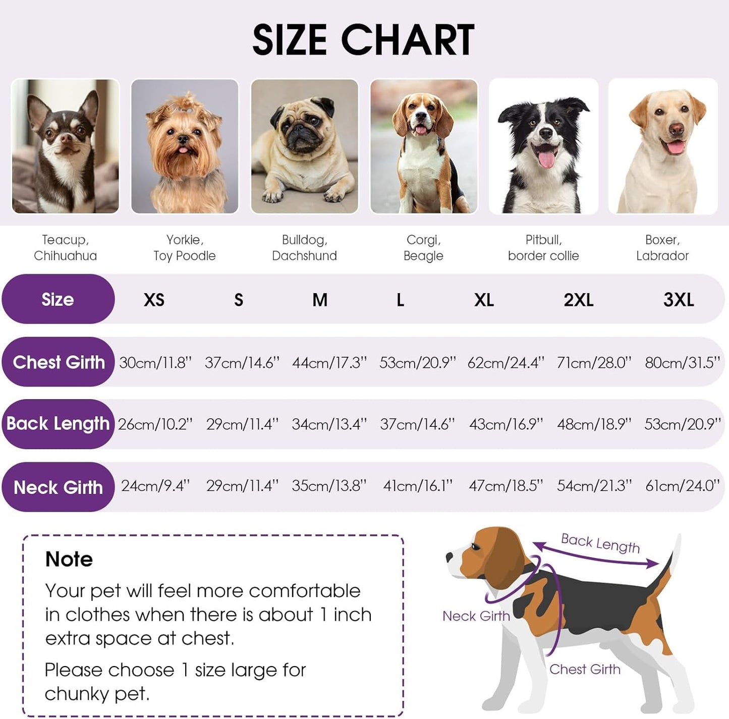 Queenmore Large Dog Sweater, Plaid Dog Sweaters for Large Dogs, Turtleneck Pet KintSweater with Check Pattern, Long Sleeve Holiday Pet Knitwear, Solid, Purple L