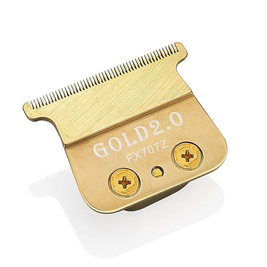 Replacement DOLD 2.0 Blades compatible with BaBylissPRO FX787 / FX726/FX787G/FX787B2, for Outlining Hair Trimmers (FX787) and Trimmers (FX726) -golden steel knife