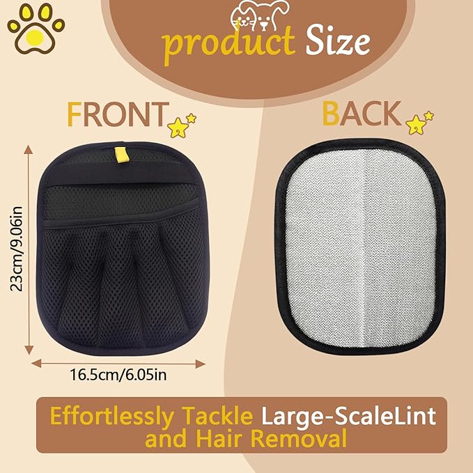 Pet Hair Removal Glove, Electrostatic Five-Finger Design, Reusable Fur Remover for Cats, Dogs, Couch, Carpet, Car Seat (1PCS)