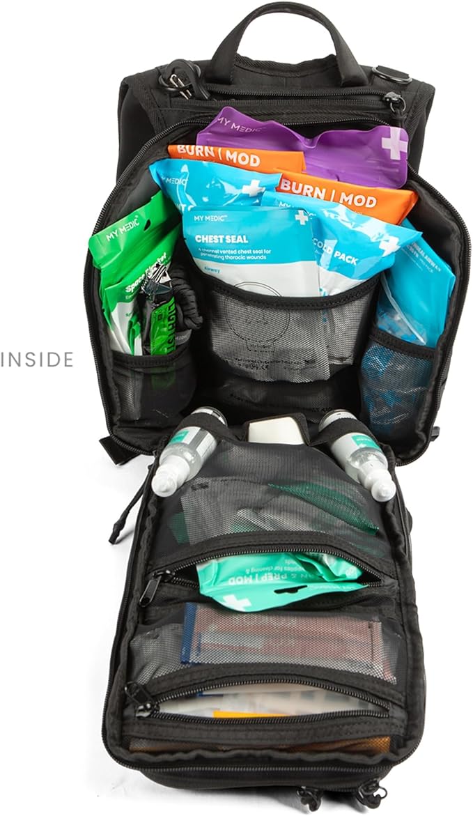 My Medic Recon Standard - HSA FSA First Aid Kit - 200+ First Aid and Survival Essentials, Supplies, & Must Have IFAK for Home, Car, Office or Business - Red