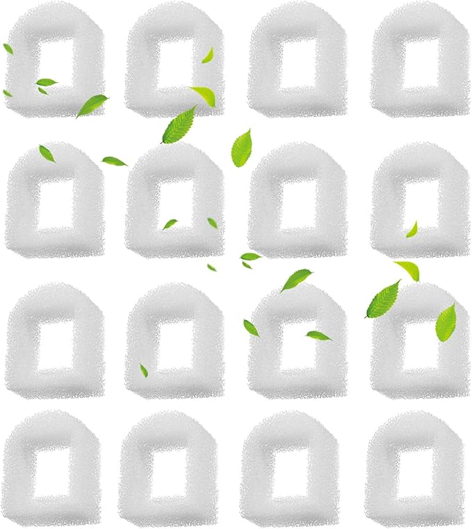 Cat Water Fountain Foam Filters, Compatible with Multiple Pet Fountain Dispenser Sponge Filters (16 Pcs)