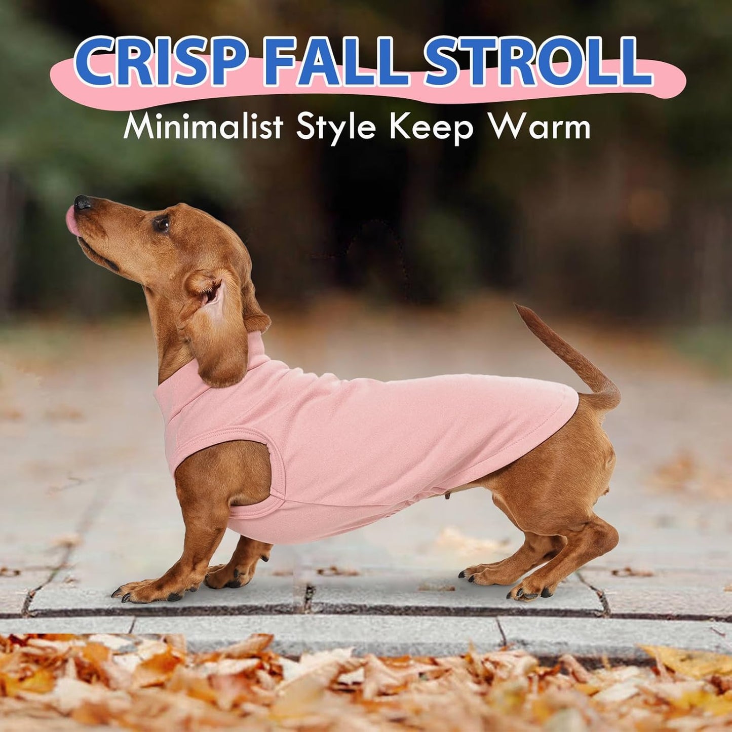 Dog Fleece Vest - Pink, XL - Sleeveless Lightweight Shirts | Warm and Stretchable Sweater for Dachshund Dogs,Sweatshirt Indoor Daily Wear,Small to Medum Dogs Clothes