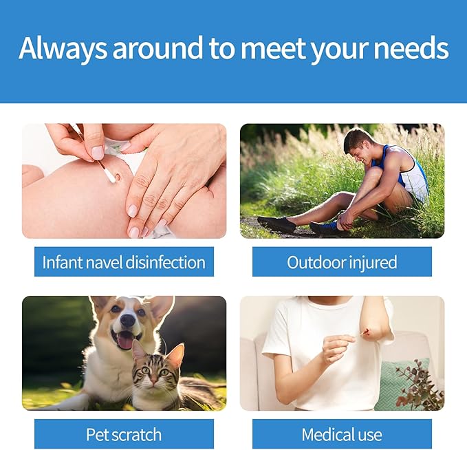 Svaha Povidone Iodine Swabsticks 50/Box - Iodine Swabs with Snap-Release Solution, Individually Wrapped for Wound Care & First Aid Kits