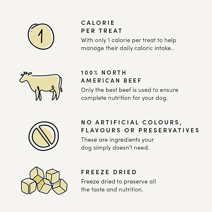 Crumps' Naturals Freeze Dried Beef Liver Mini Trainers, 3.7oz / 105g, Brown