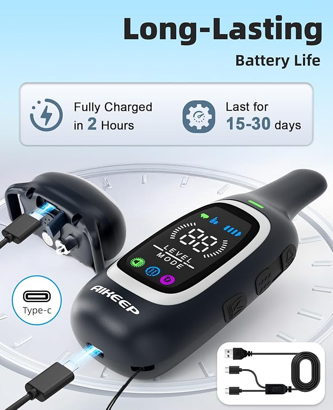 2-in-1 Dog Shock Collar and Bark Collar for Dogs – 3300FT Dog Training Collar with Remote, IP67 Waterproof e Collar with Anti-Bark/Beep/Vibration/Shock Modes for Small Medium Large Dog(8-120Lbs)