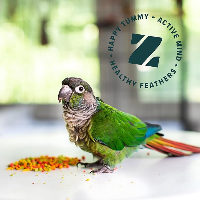 ZuPreem FruitBlend Bird Food, Bird Feed Pellets for Cockatiel, Lovebird, Quaker, Small Conure, Lorikeet, Core Nutrition with Natural Fruit, Cockatiel Food, Conure Feed, (Medium, 10 lb Bag)